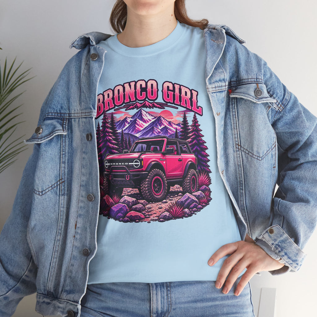 Bronco Girl T-Shirt – Pink Off-Road Truck Graphic Tee