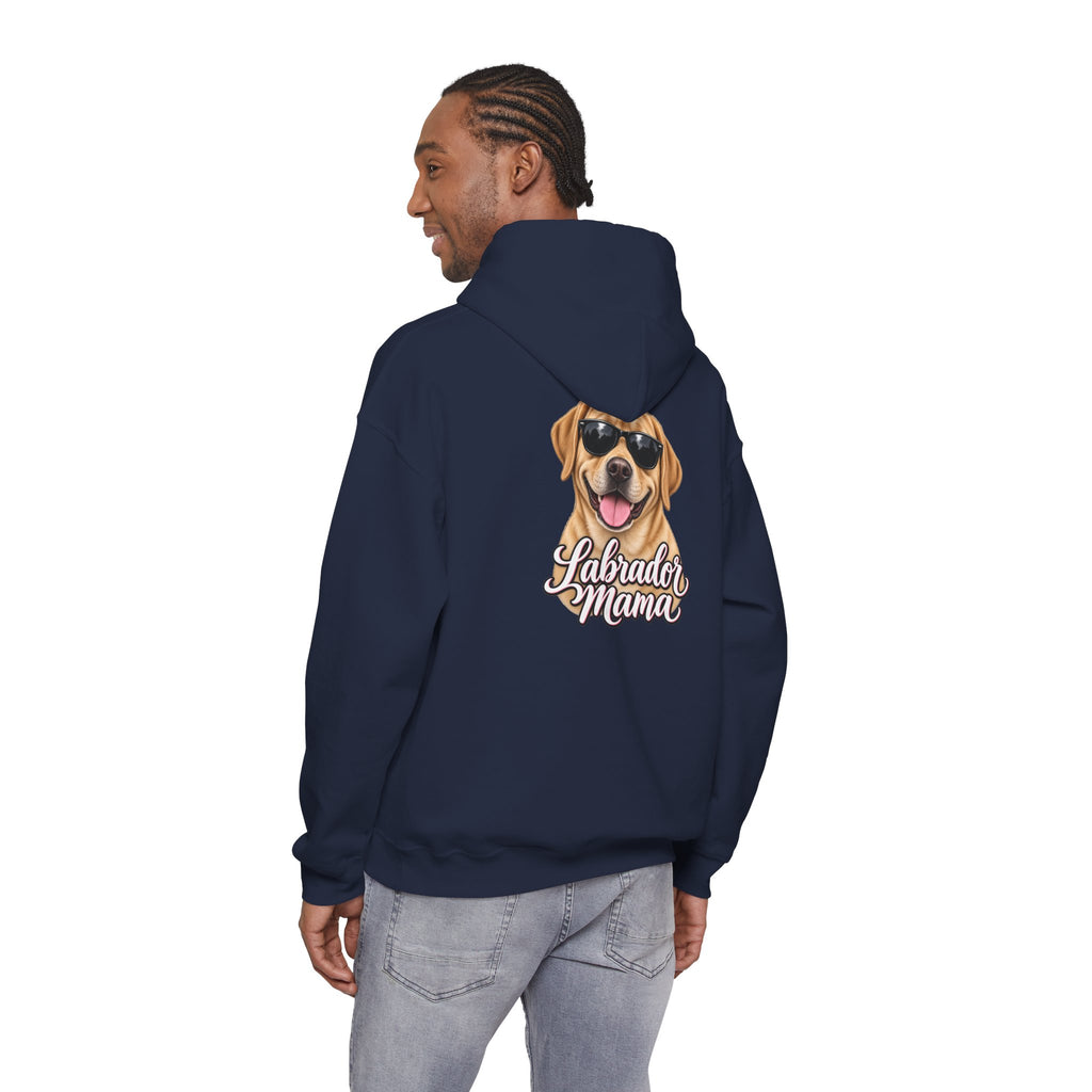 Labrador Mama Hoodie — Dog Mom Sweatshirt with Cute Sunglasses Lab Design