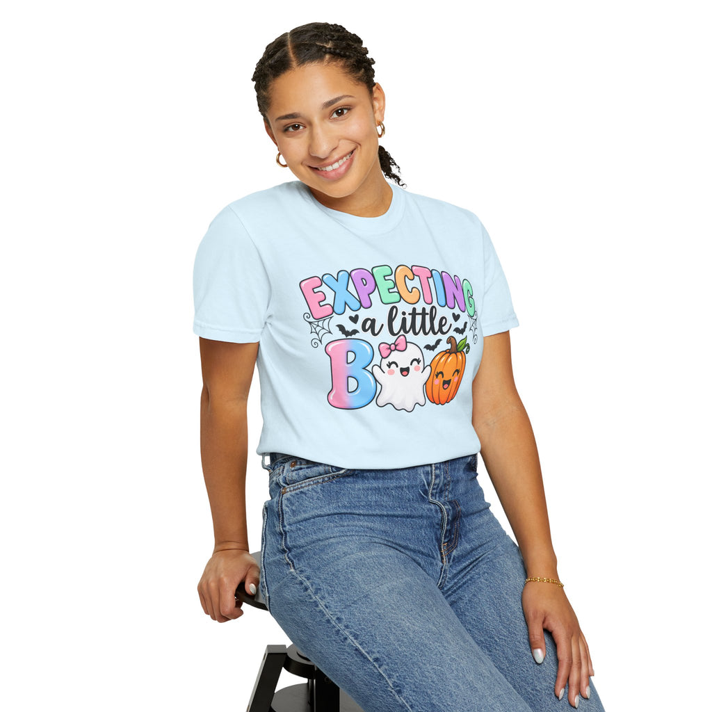 Expecting a Little Boo Maternity T-Shirt — Cute Halloween Pregnancy Tee