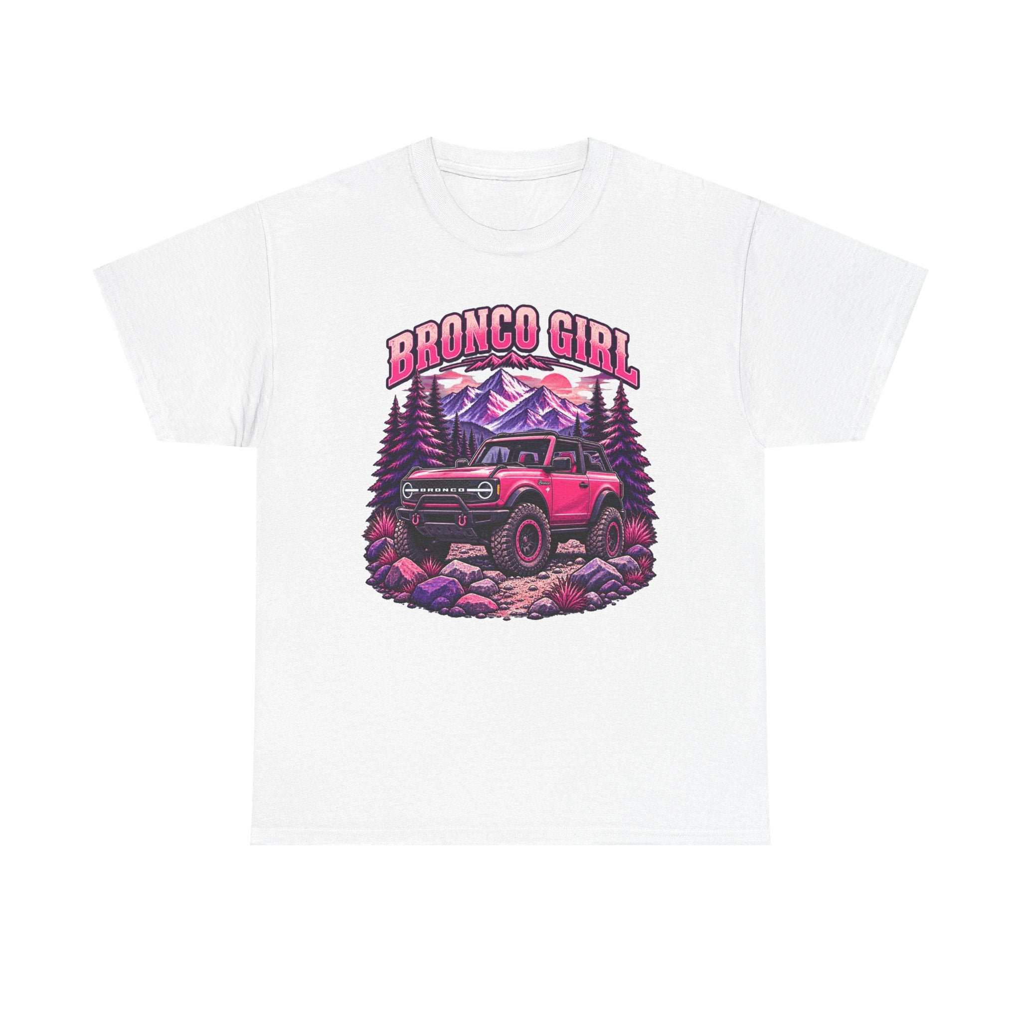 Bronco Girl T-Shirt – Pink Off-Road Truck Graphic Tee