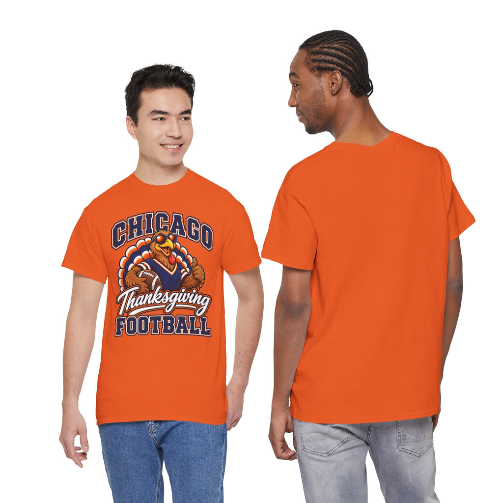 Chicago Thanksgiving Football T-Shirt — Turkey Mascot Game Day Tee