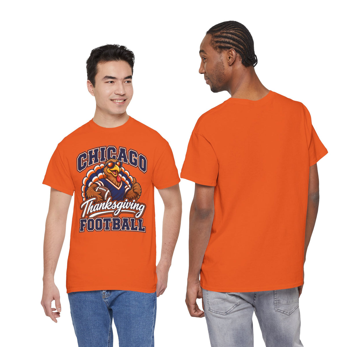 Chicago Thanksgiving Football T-Shirt — Turkey Mascot Game Day Tee