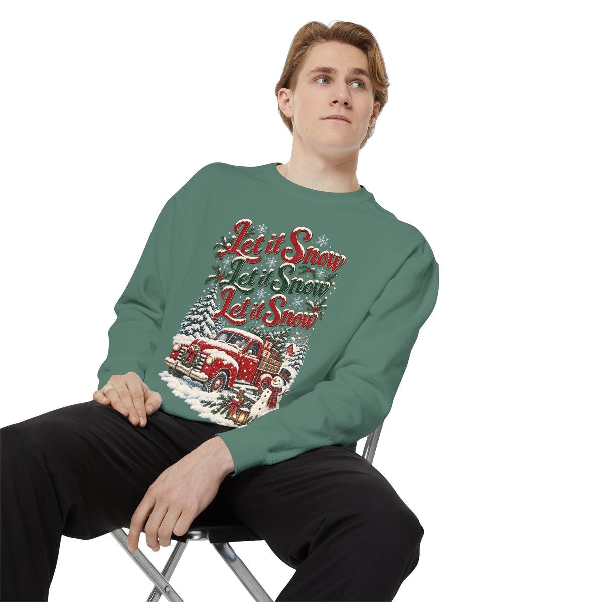 Let It Snow Vintage Truck Sweatshirt