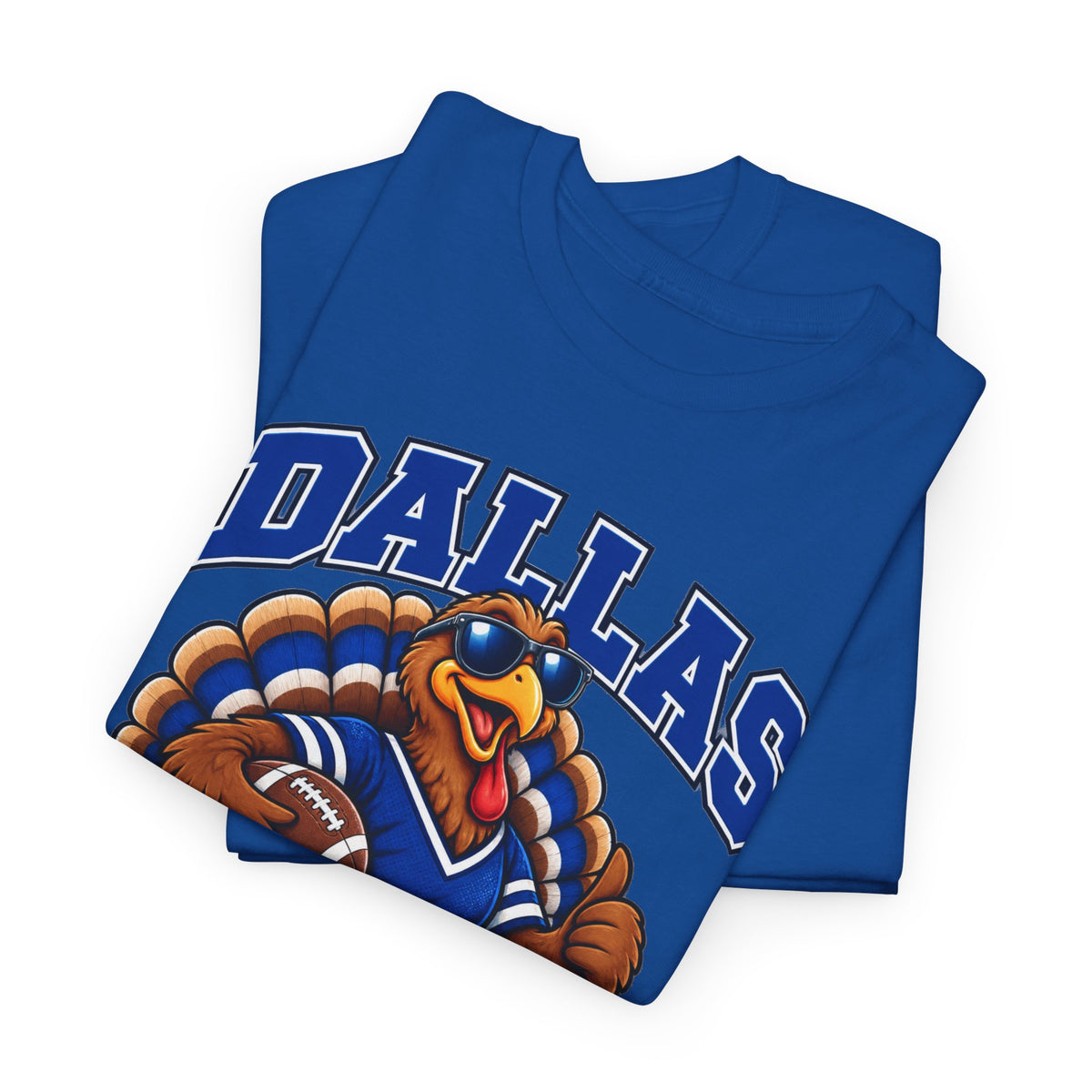 Dallas Thanksgiving Football T-Shirt — Turkey Mascot Game Day Tee