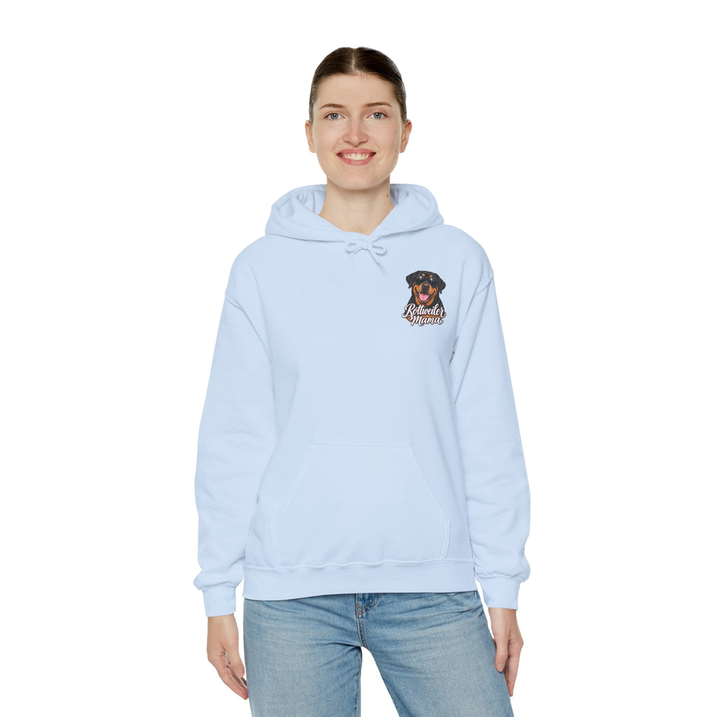 Rottweiler Mama Hoodie — Cute Rottie Portrait Pullover for Dog Moms