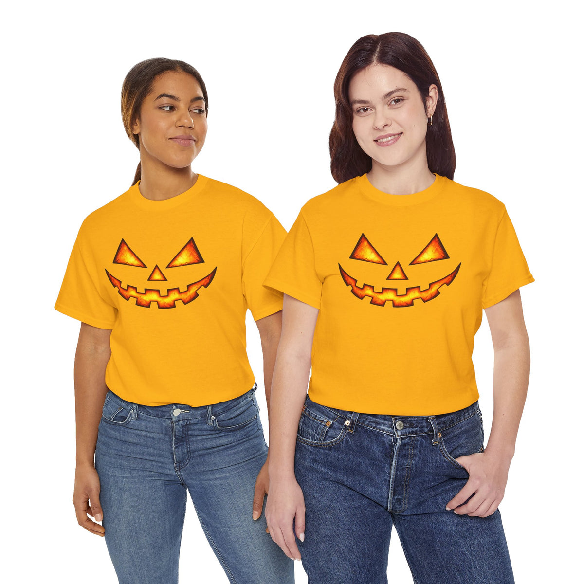 Jack-O'-Lantern Pumpkin Scary Face T-Shirt — Halloween Horror Costume Tee