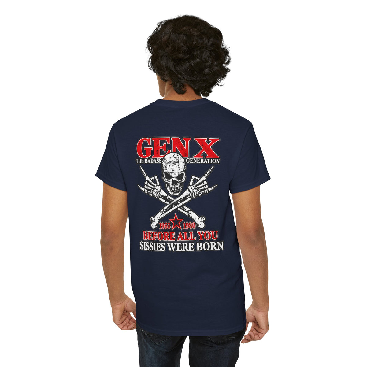 Gen X T‑Shirt — "The Badass Generation" Skull & Crossbones Retro Tee