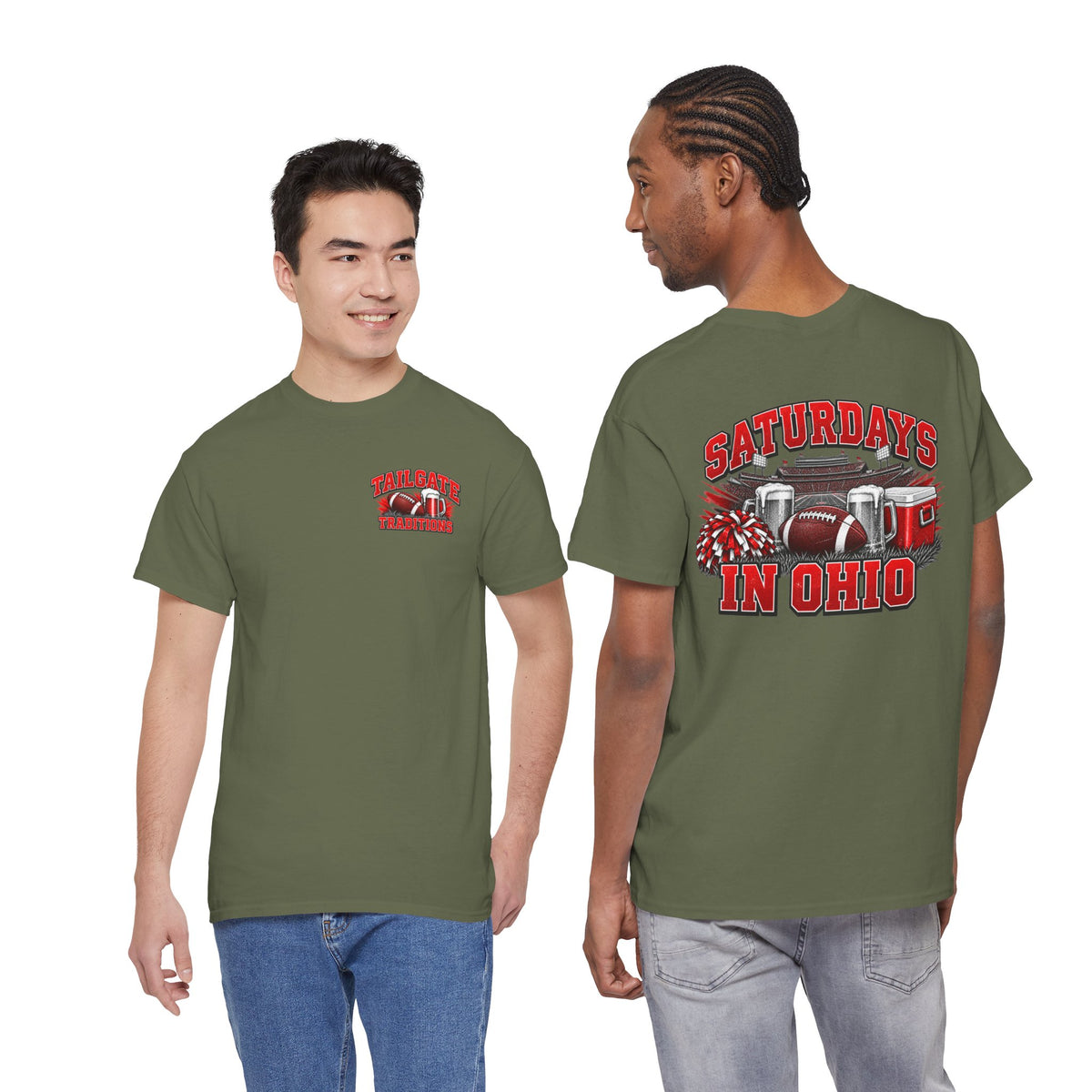 T-Shirt — Saturdays in Ohio Football & Tailgate Tee