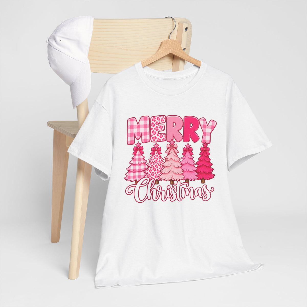 Merry Christmas Pink Christmas Tree T-Shirt