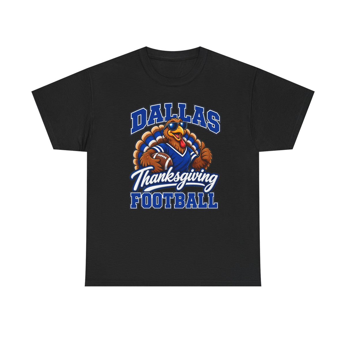 Dallas Thanksgiving Football T-Shirt — Turkey Mascot Game Day Tee