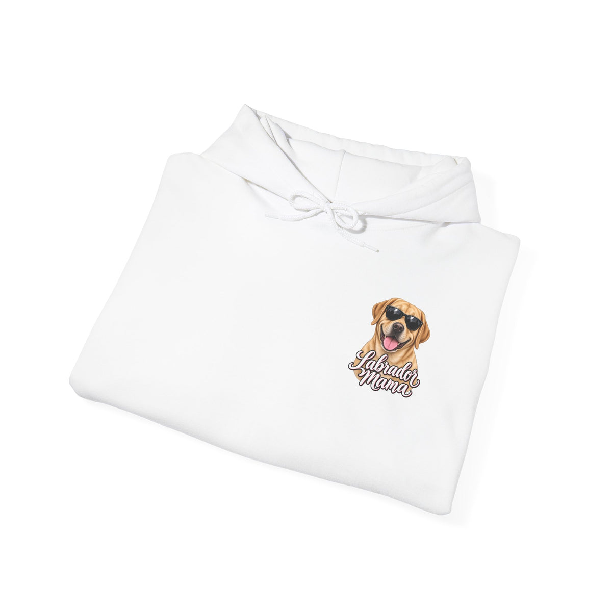 Labrador Mama Hoodie — Dog Mom Sweatshirt with Cute Sunglasses Lab Design