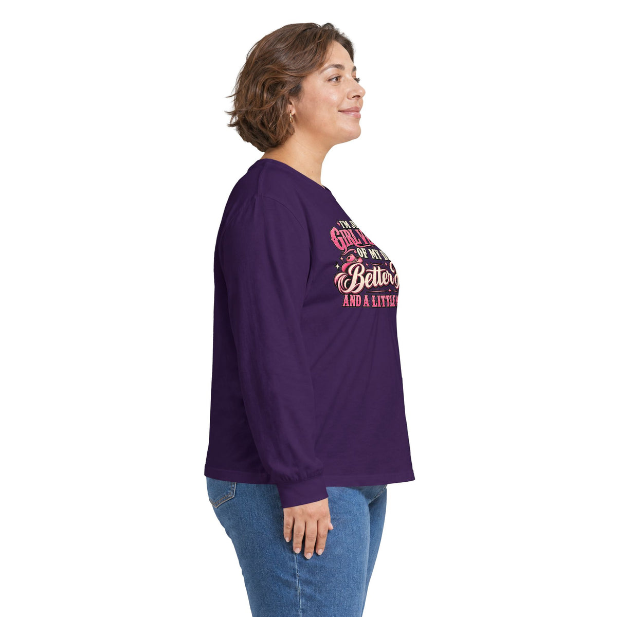 Long Sleeve Tee — "I'm Just the Girl Version of My Dad" Graphic