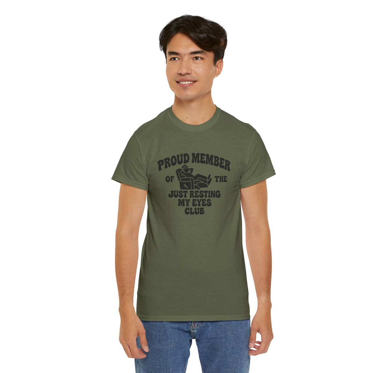 Resting My Eyes Club T-Shirt — "Proud Member of the Just Resting My Eyes Club" Graphic Tee
