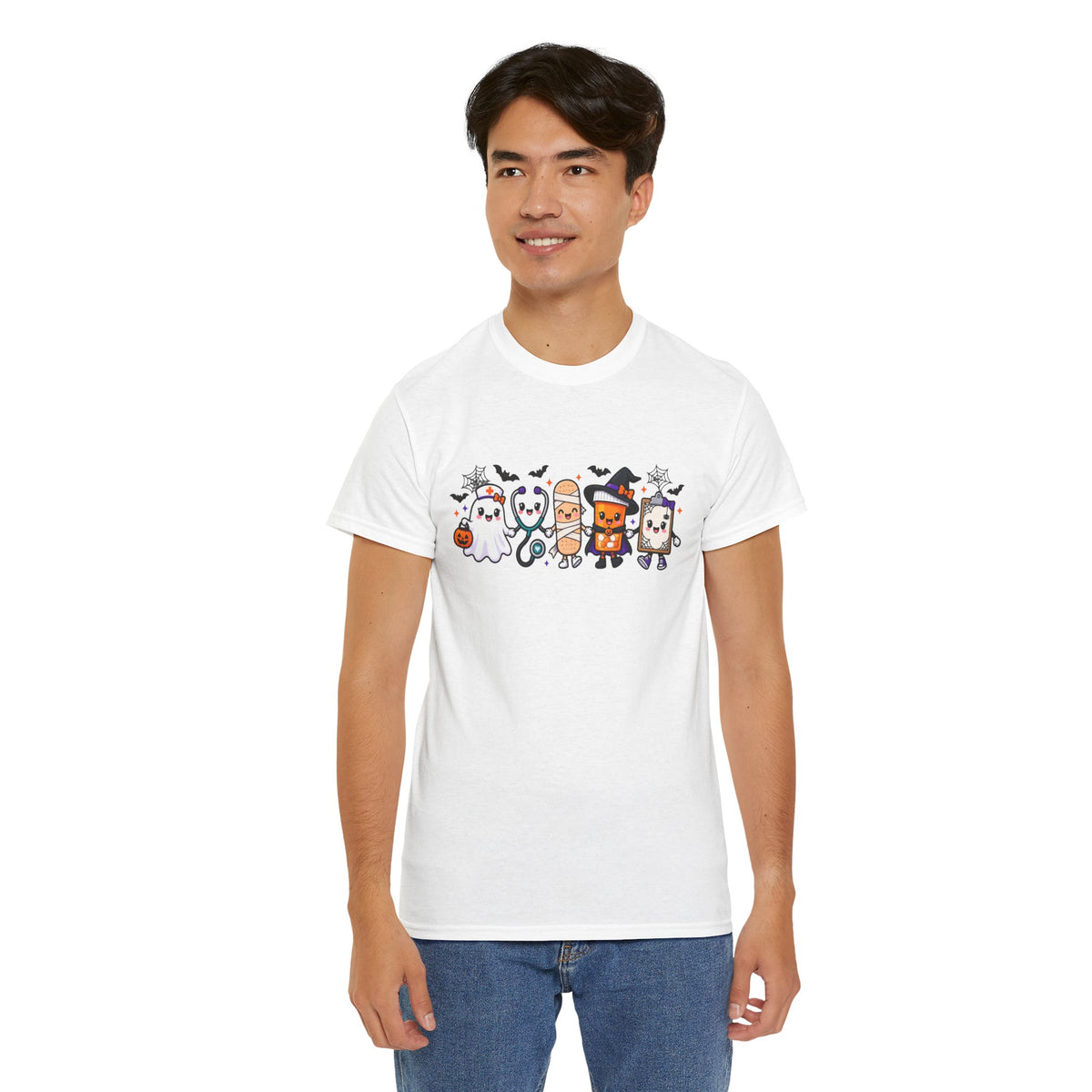 Halloween Candy Characters Tee — Cute Trick-or-Treat Ghosts & Candy Corn Shirt