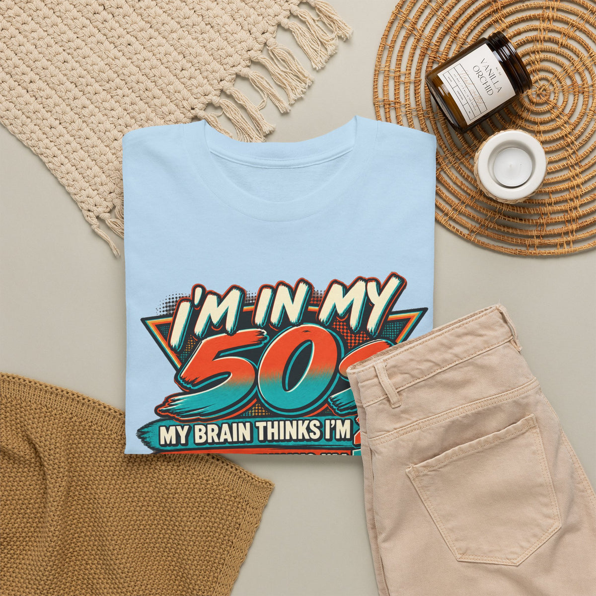 Retro 50s Birthday T‑Shirt — "I'm in My 50s" 80s Playlist Cassette Tee