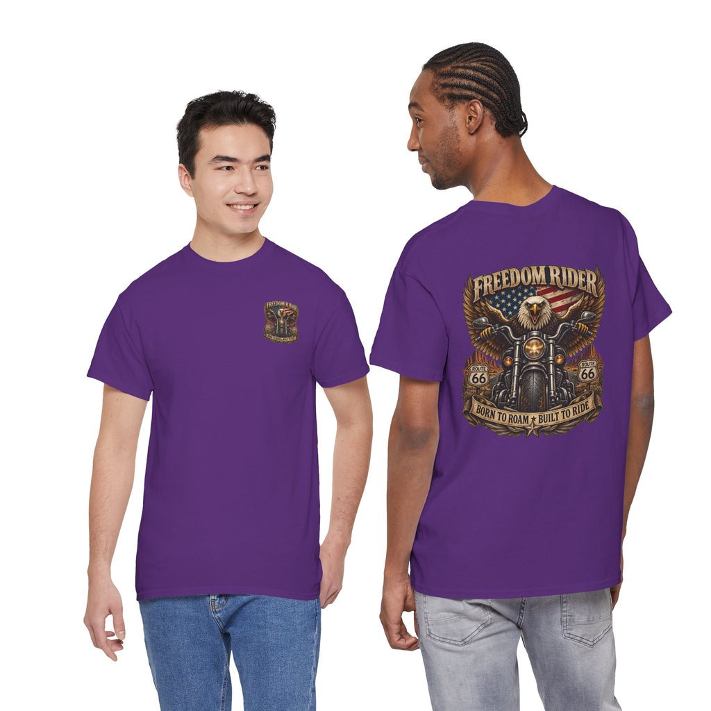 Freedom Rider Motorcycle T‑Shirt — Born to Roam Vintage Biker Tee