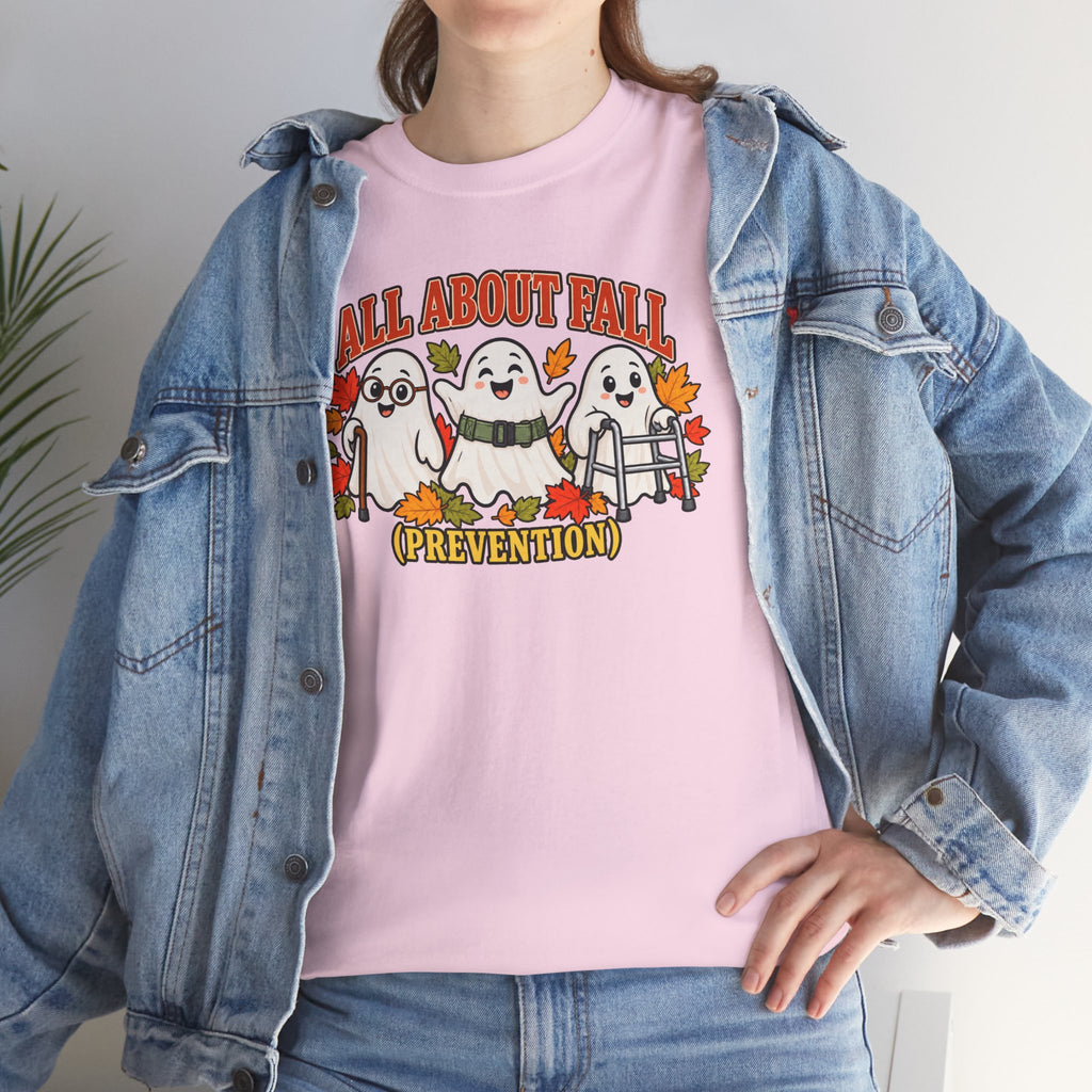 All About Fall (Prevention) Ghost Tee — Cute Halloween Autumn T-Shirt
