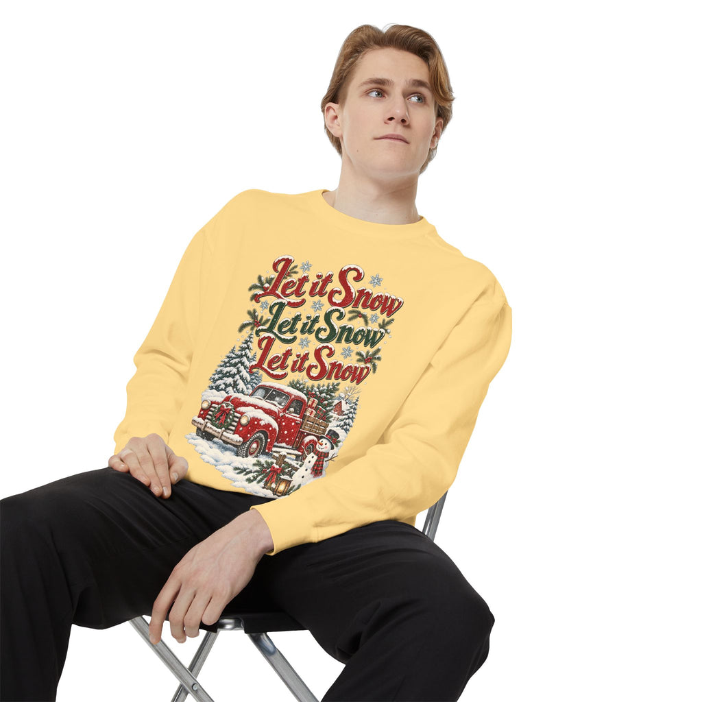 Let It Snow Vintage Truck Sweatshirt