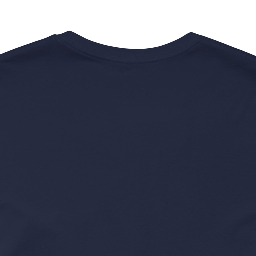 Autism Awareness Ribbon Chest Tee — 'Different, Not Less' Short Sleeve T-Shirt