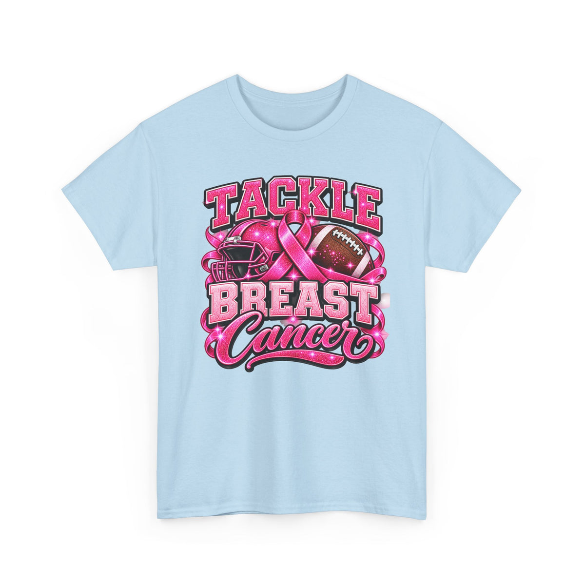 T-Shirt — "Tackle Breast Cancer" Pink Football Awareness Tee