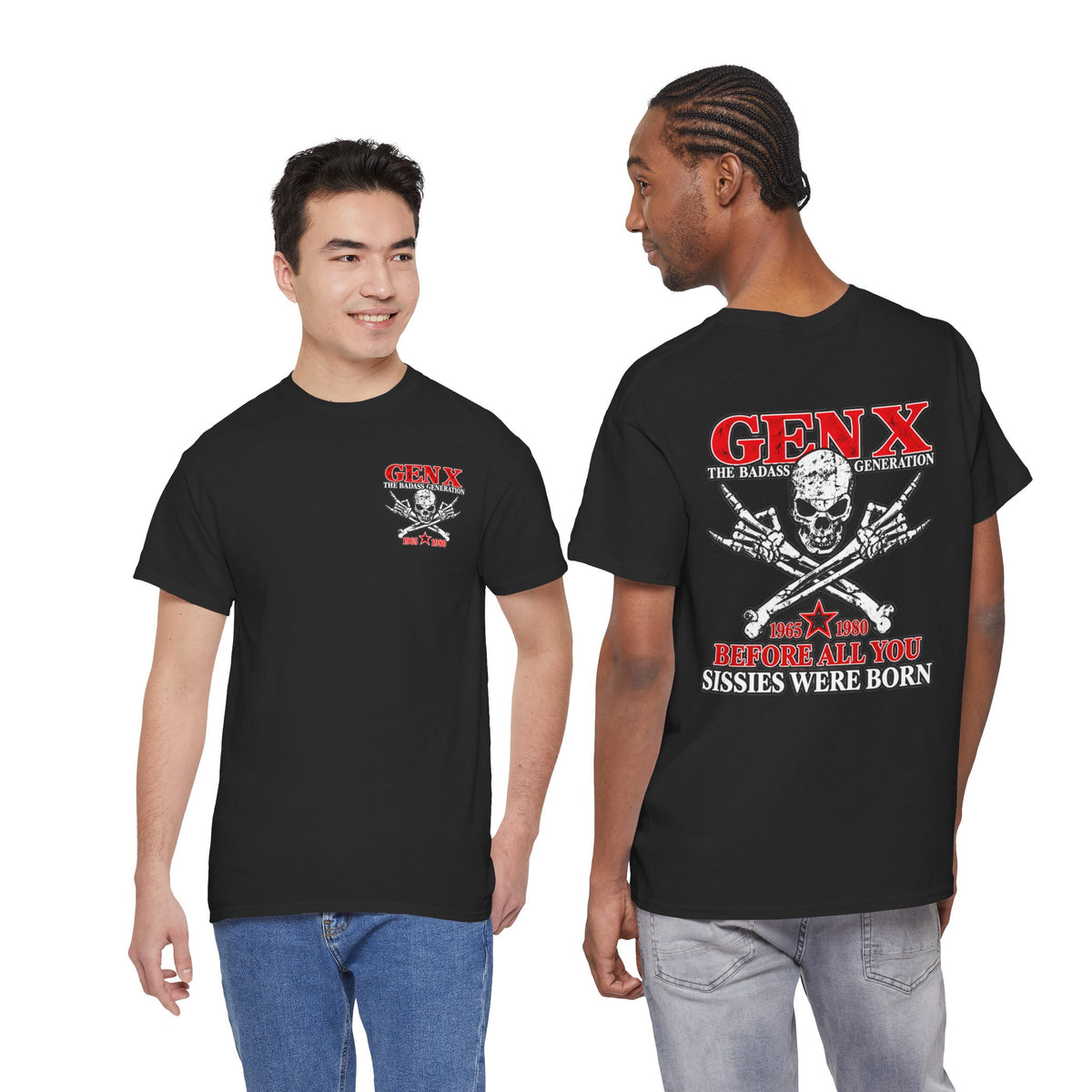 Gen X T‑Shirt — "The Badass Generation" Skull & Crossbones Retro Tee