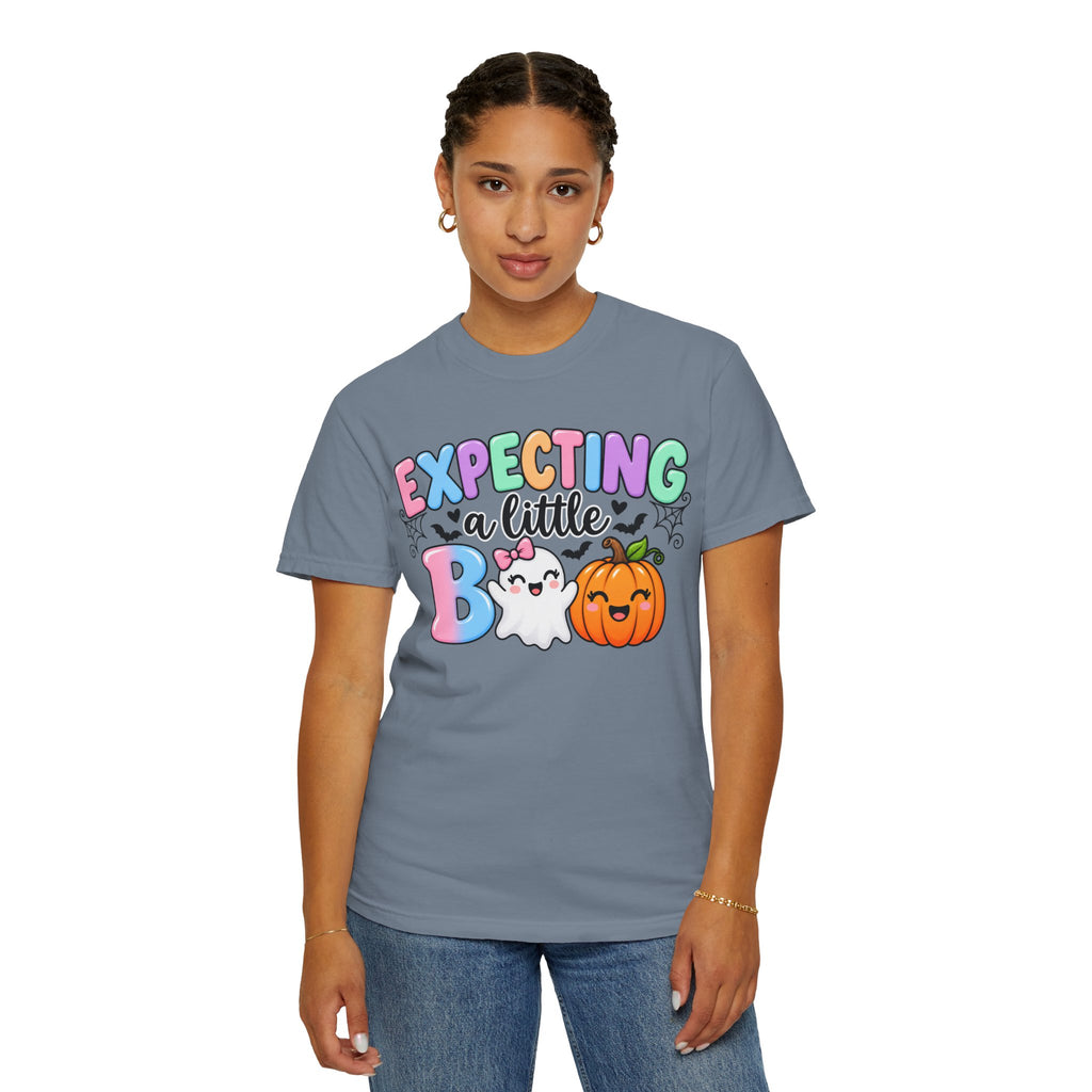 Expecting a Little Boo Maternity T-Shirt — Cute Halloween Pregnancy Tee