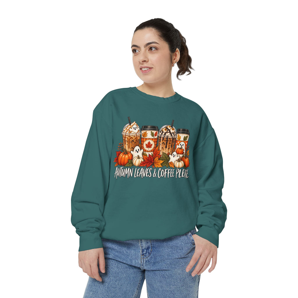 Pumpkin Spice Coffee Sweatshirt — Fall Coffee Lover Graphic Sweatshirt