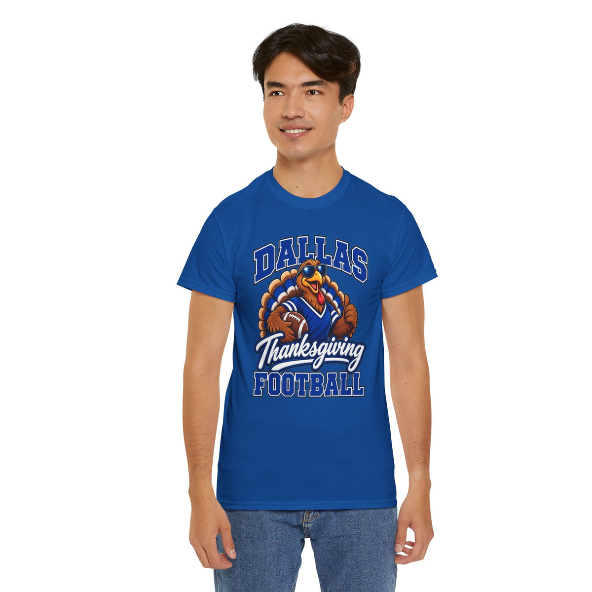 Dallas Thanksgiving Football T-Shirt — Turkey Mascot Game Day Tee