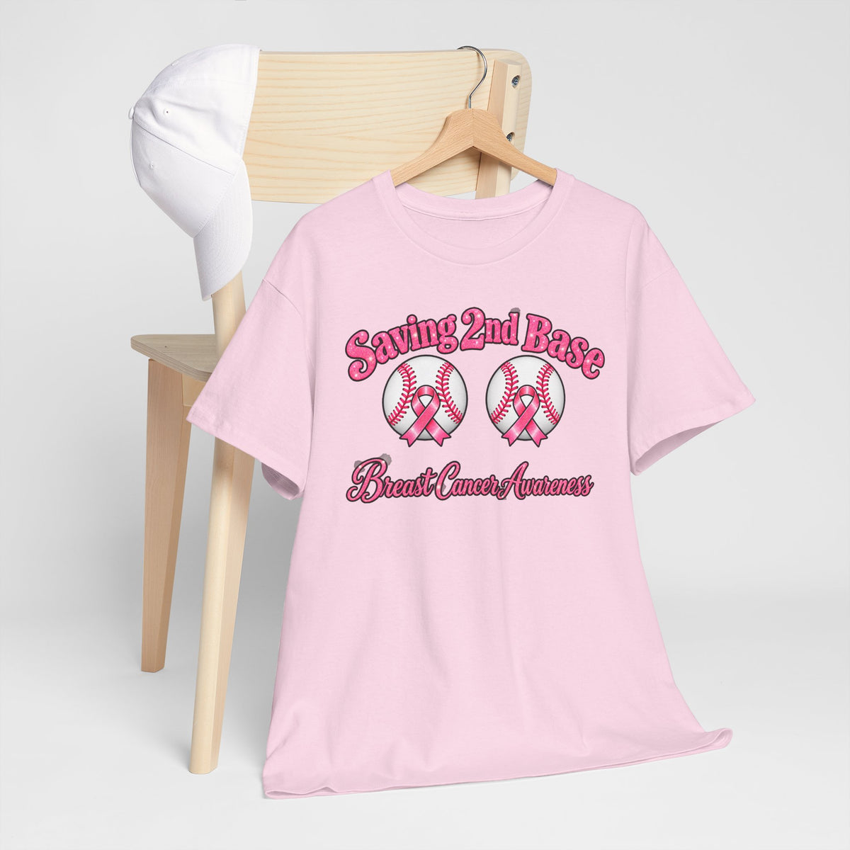 Saving 2nd Base Breast Cancer Awareness T-Shirt