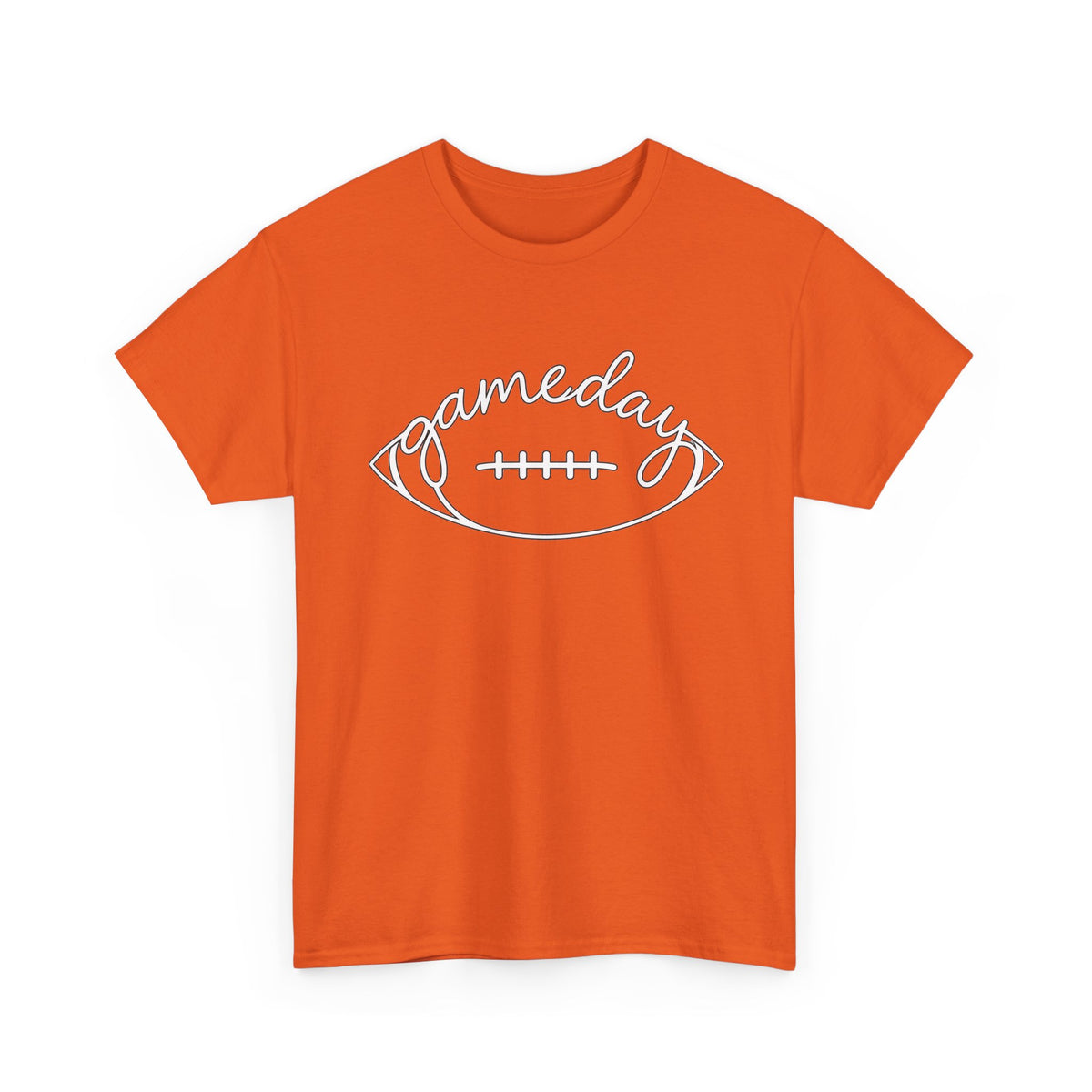 Gameday Football Tee — 'gameday' Script Football Graphic T-Shirt