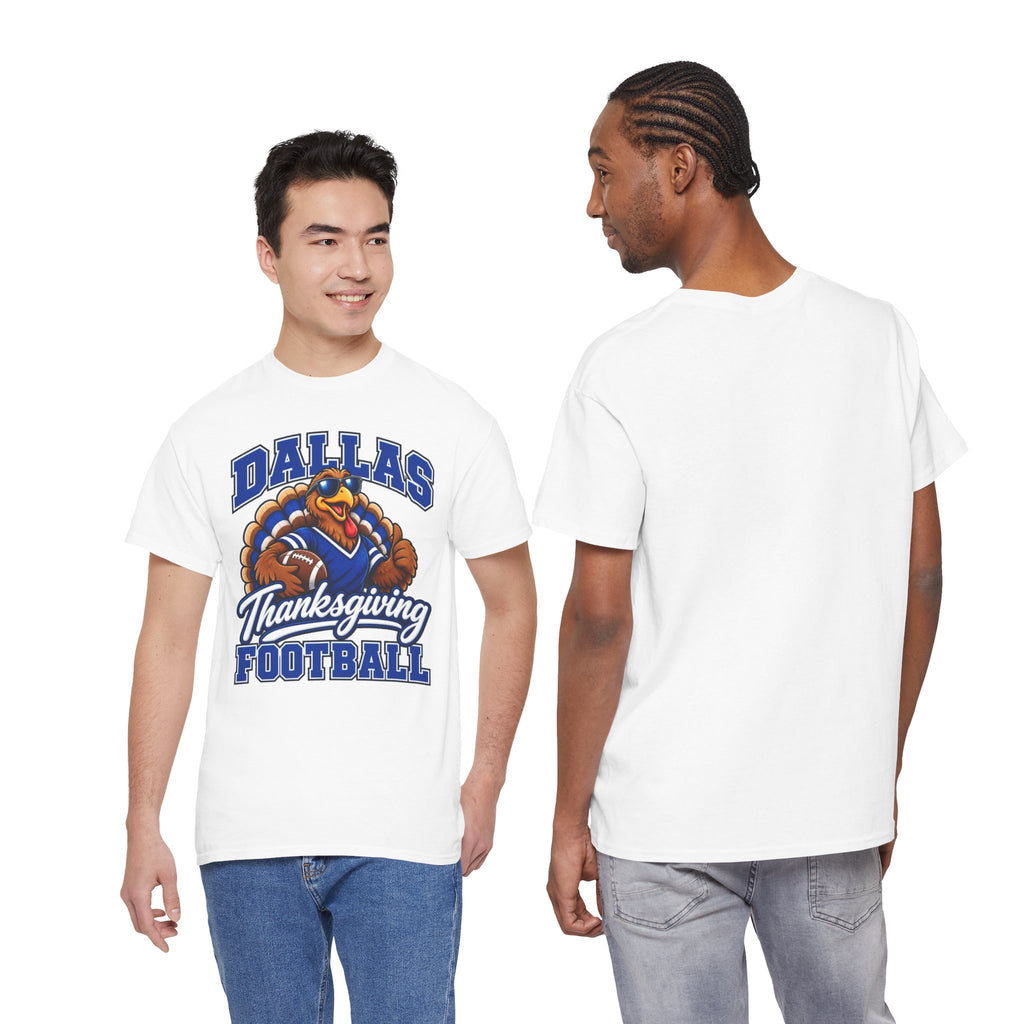 Dallas Thanksgiving Football T-Shirt — Turkey Mascot Game Day Tee