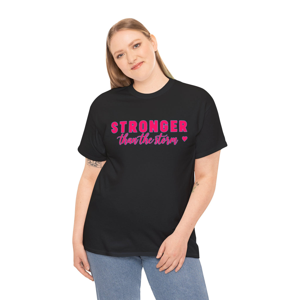 Stronger Than the Storm Tee - Inspirational Women's Resilience T-Shirt