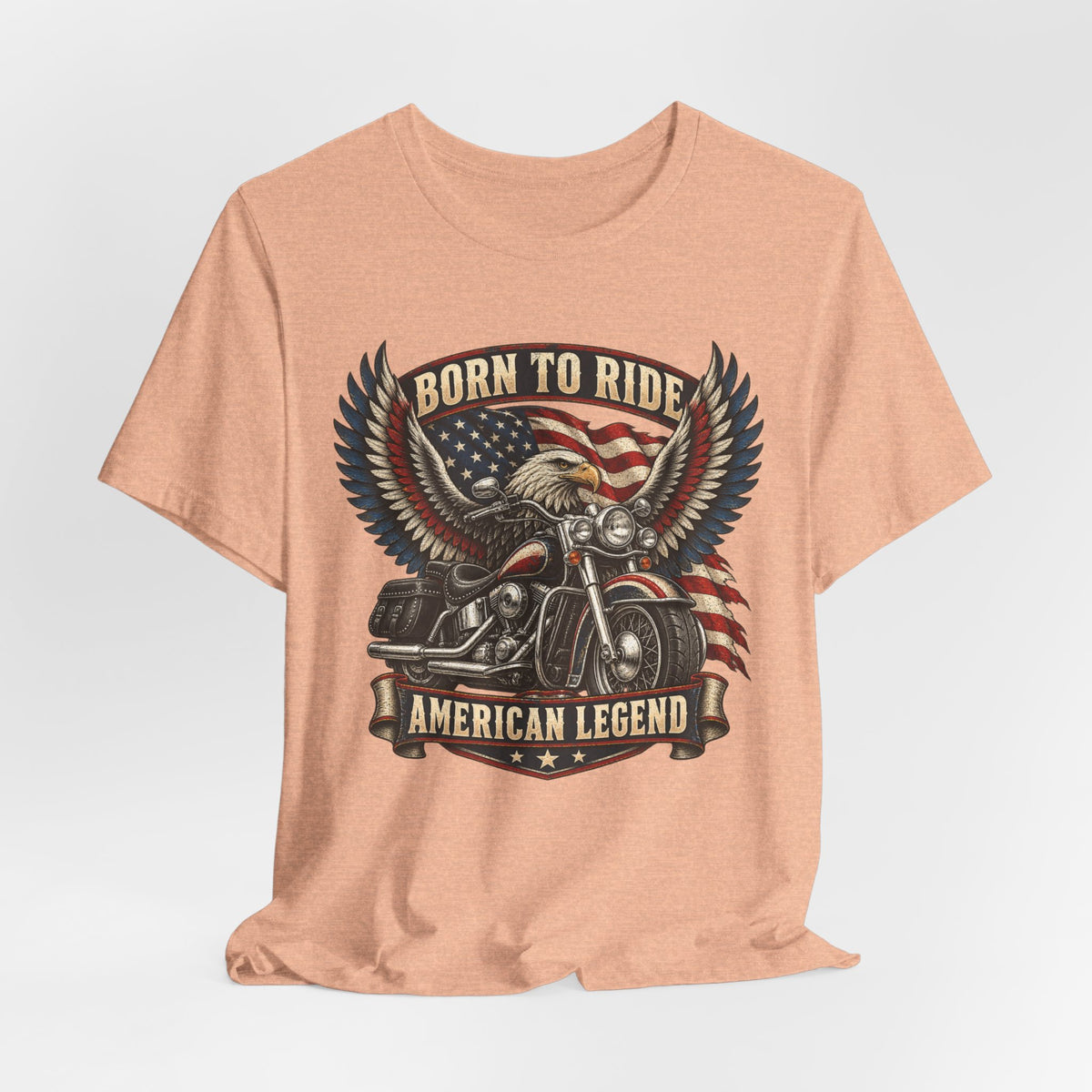 Born to Ride Eagle Motorcycle Tee — American Legend Patriotic T-Shirt