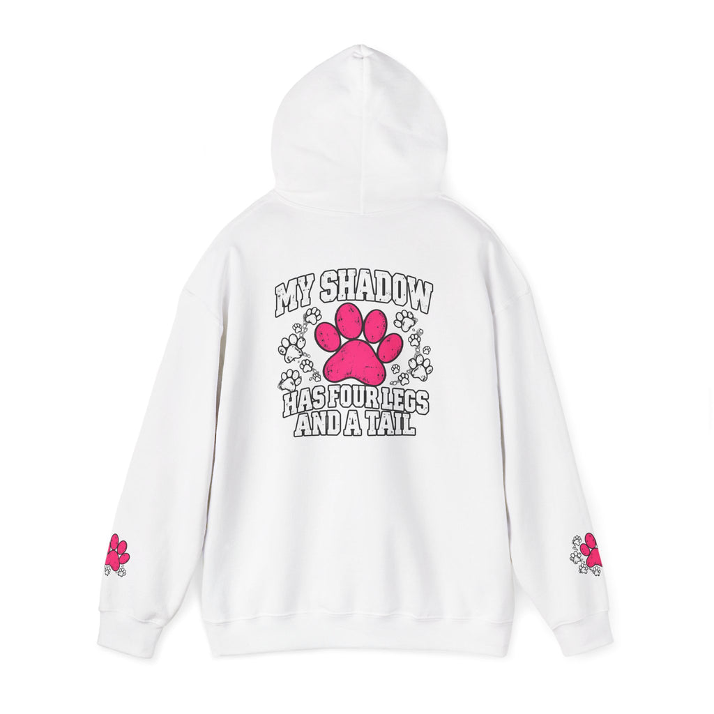 My Shadow Has Four Legs and a Tail Paw Print Hoodie