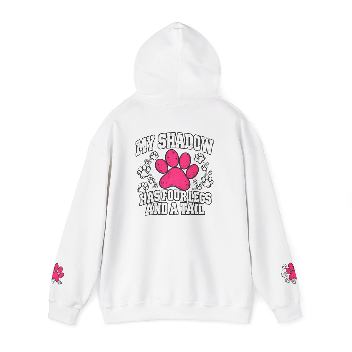 My Shadow Has Four Legs and a Tail Paw Print Hoodie