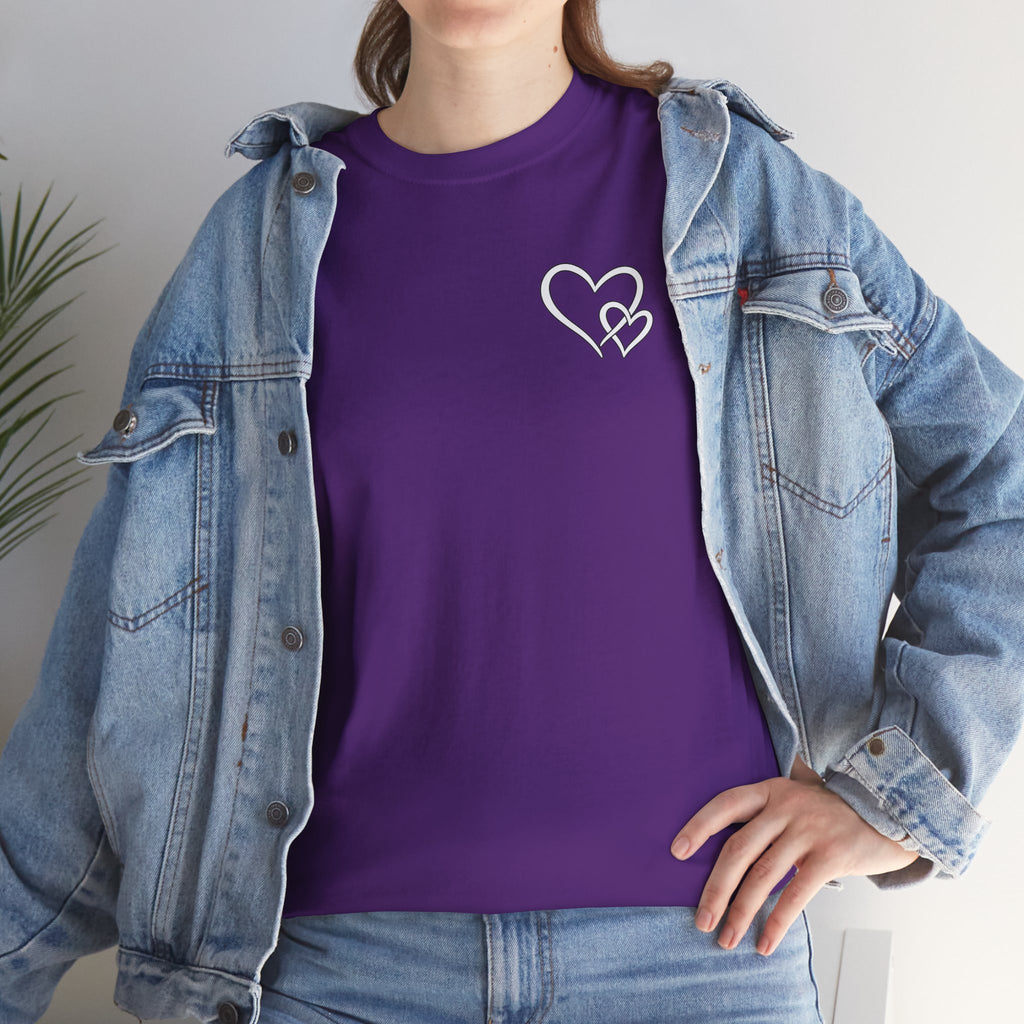 Inspirational Heart T-Shirt – "To the Person Behind Me: You Are Amazing, Beautiful and Enough" Motivational Tee