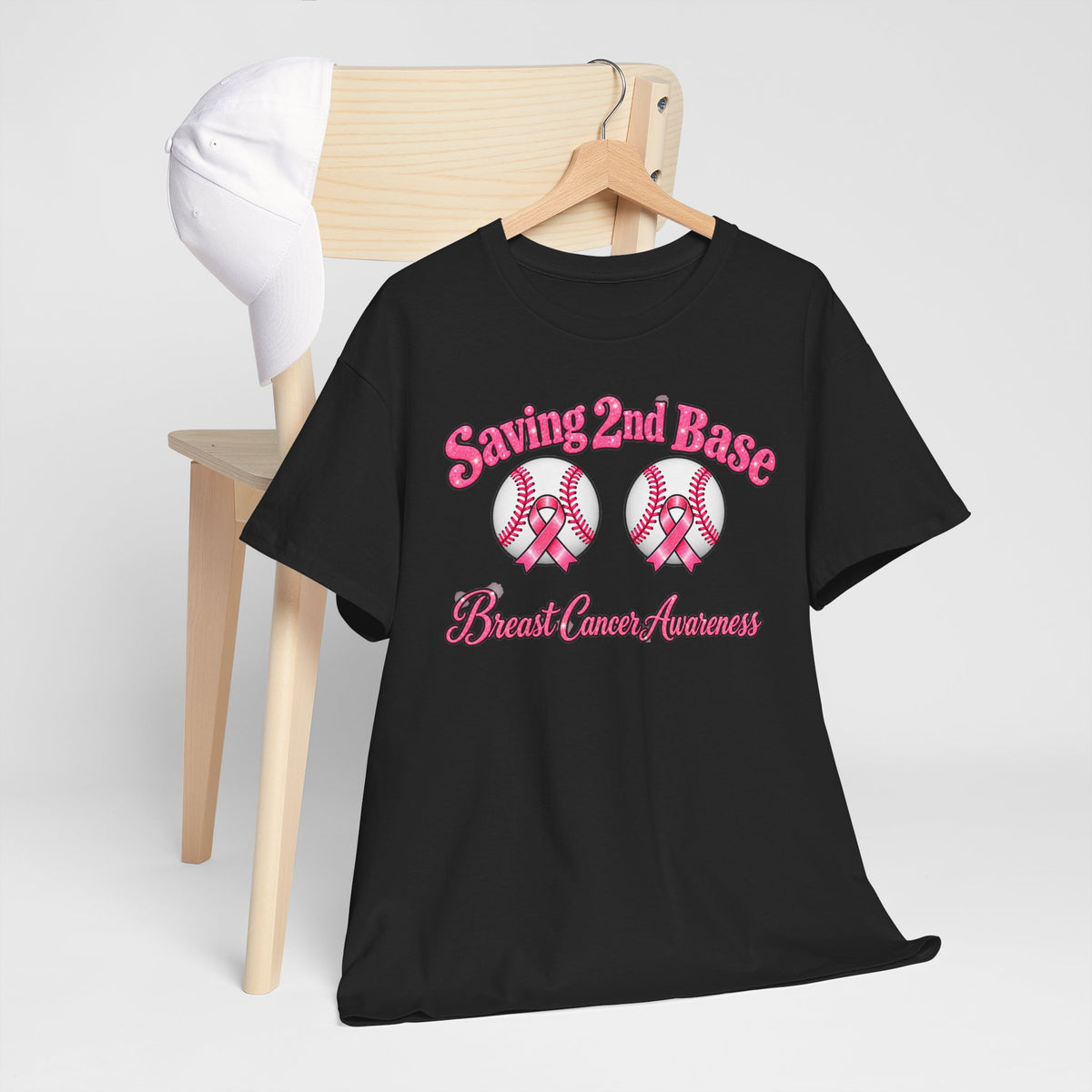 Saving 2nd Base Breast Cancer Awareness T-Shirt