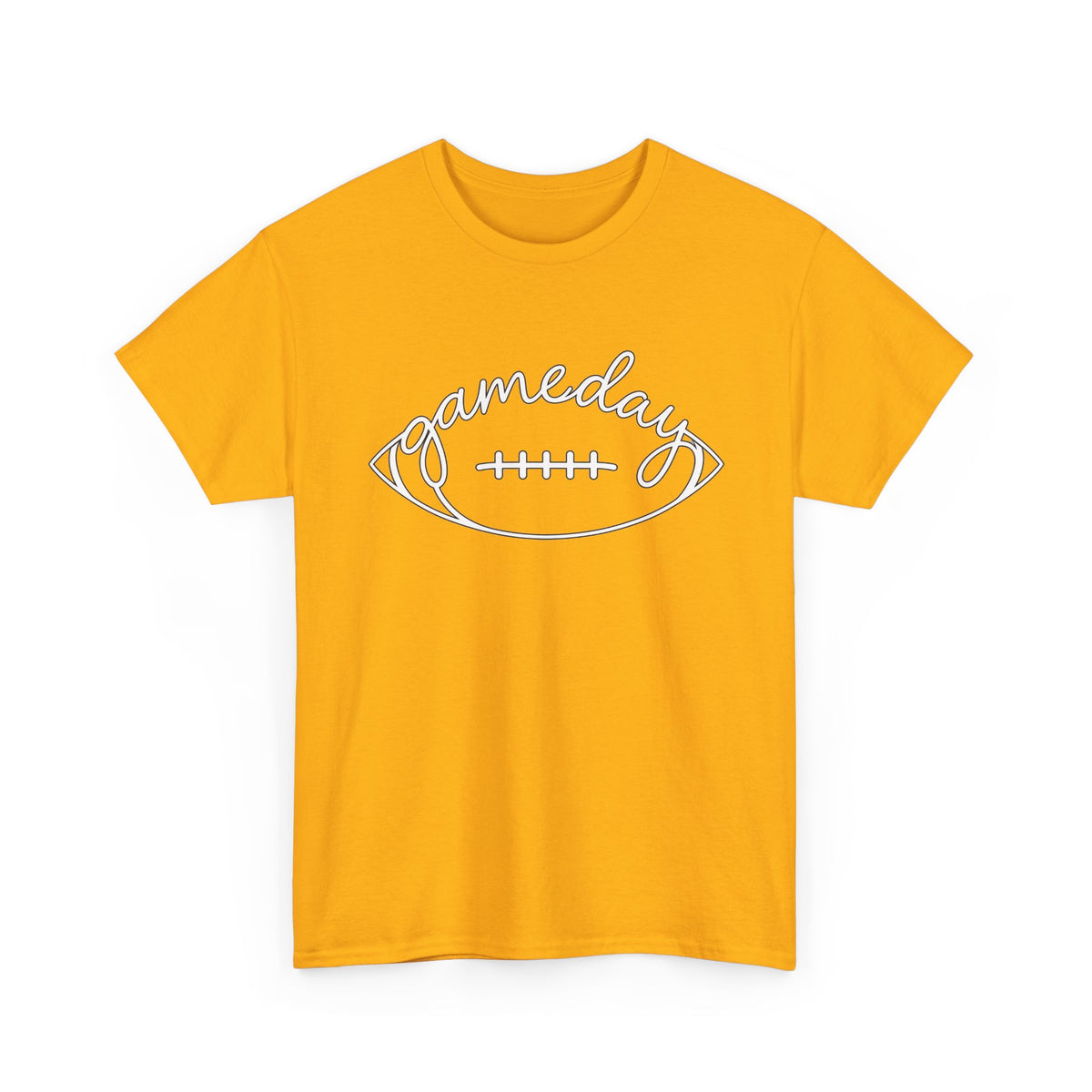 Gameday Football Tee — 'gameday' Script Football Graphic T-Shirt