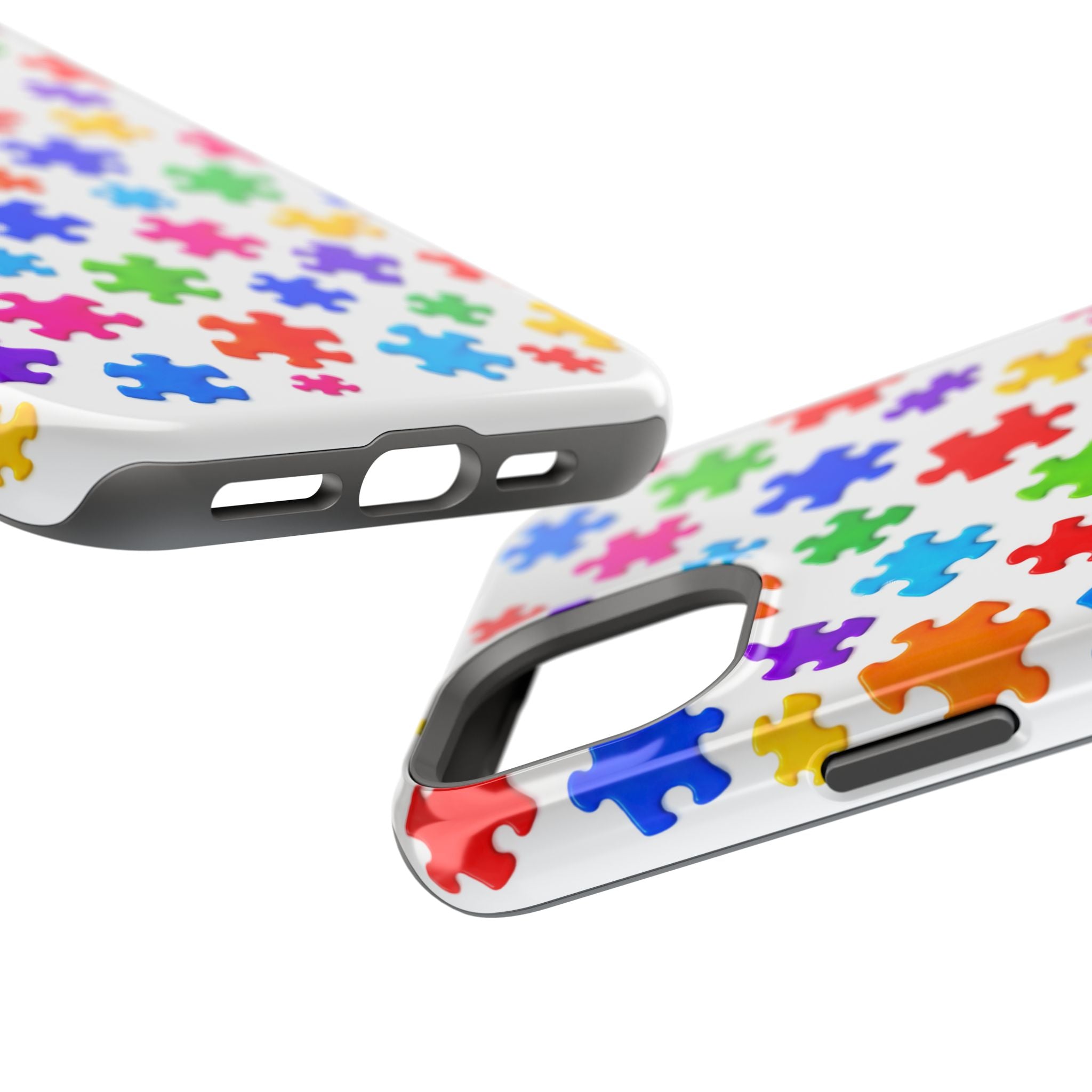 Autism Puzzle Pattern Magnetic Impact-Resistant Phone Case