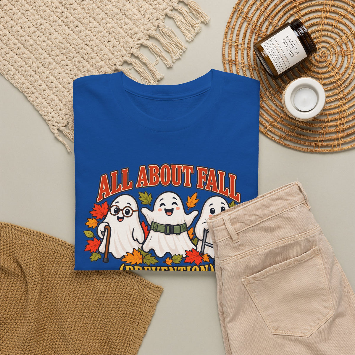 All About Fall (Prevention) Ghost Tee — Cute Halloween Autumn T-Shirt