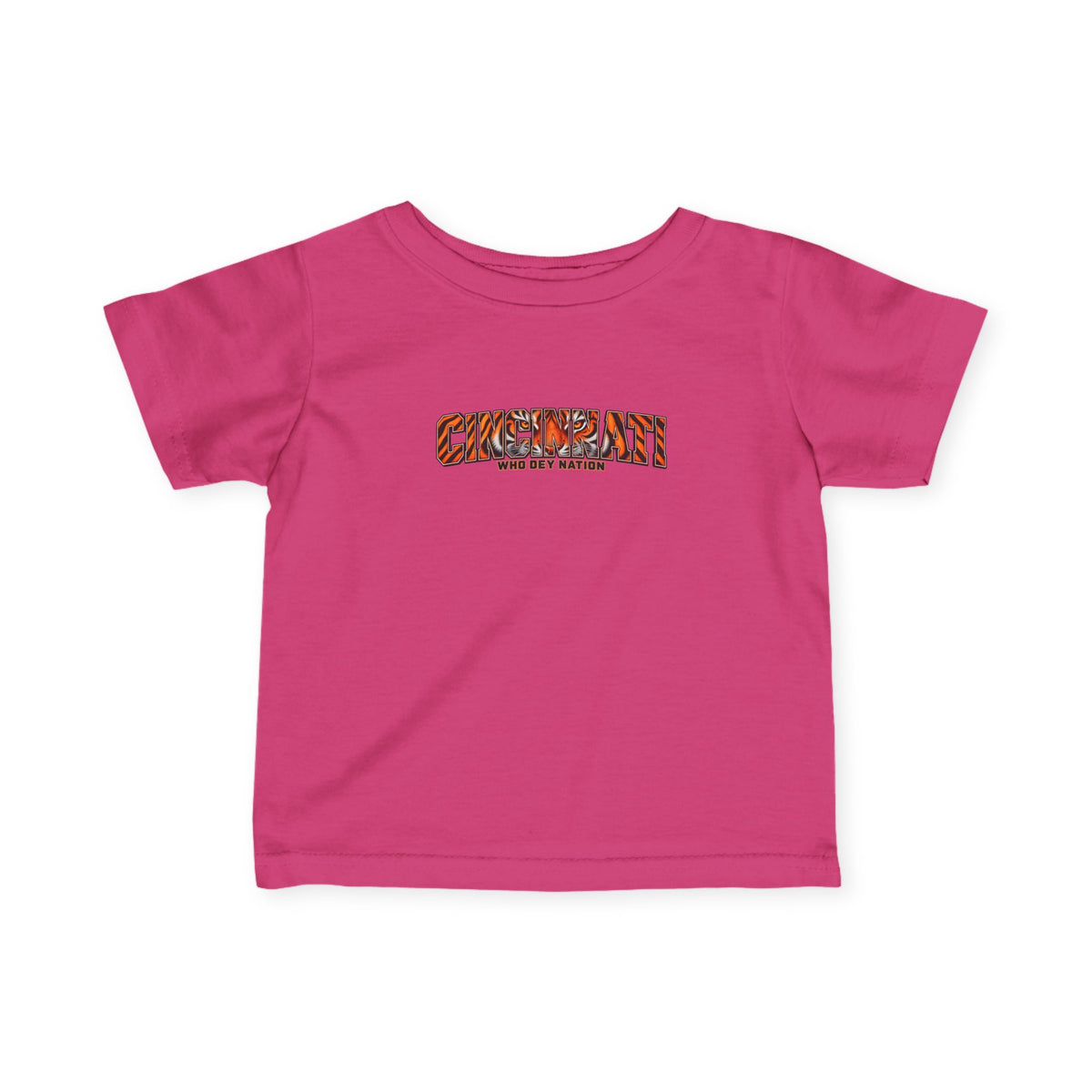Infant Tee — "CINCINNATI" Tiger Print Baby Shirt