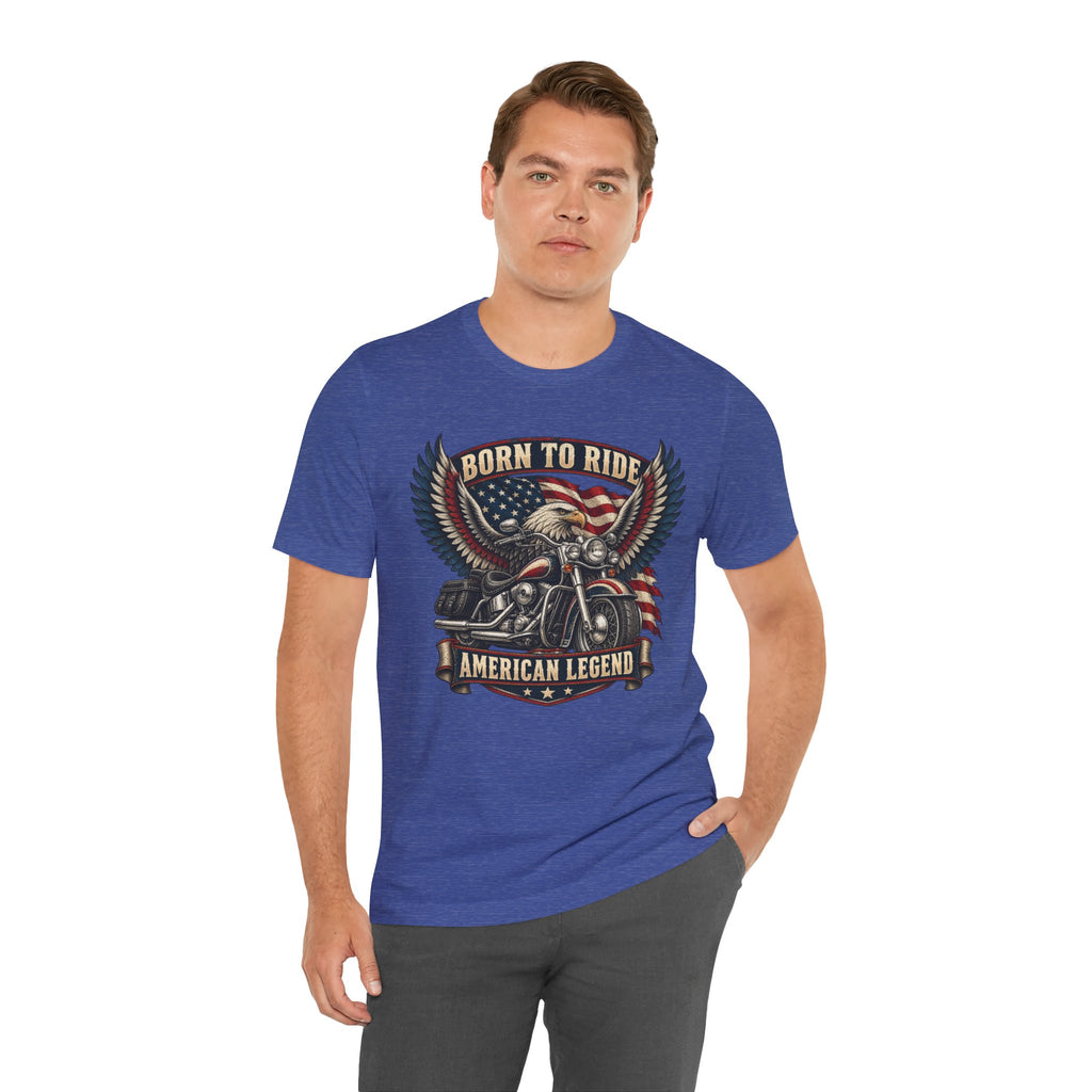 Born to Ride Eagle Motorcycle Tee — American Legend Patriotic T-Shirt