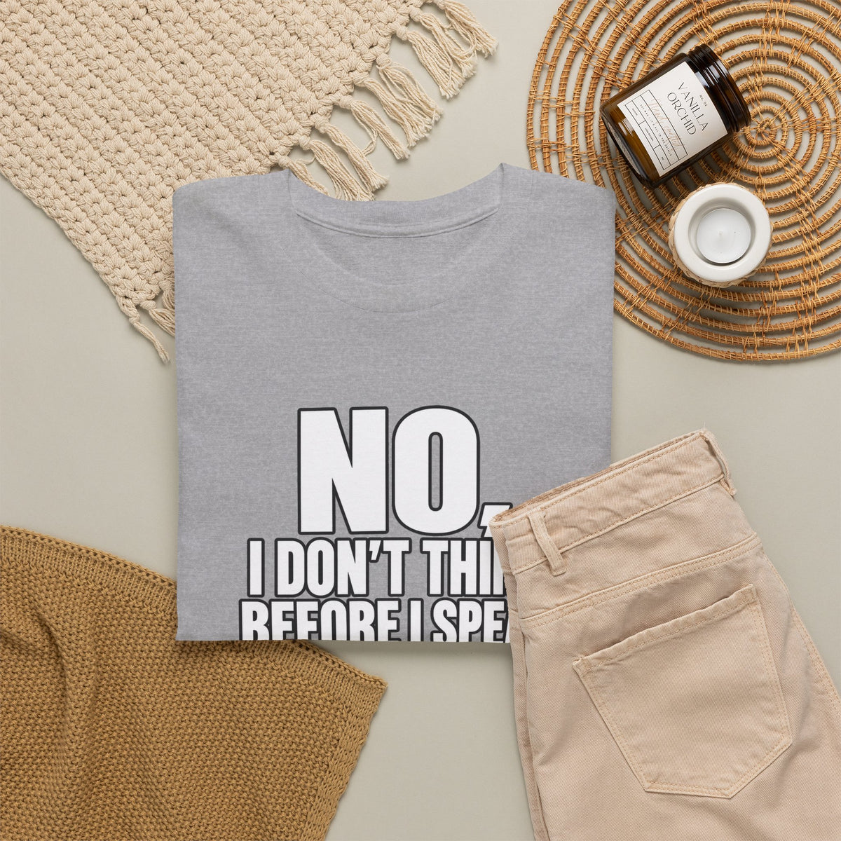 T‑Shirt — "No, I Don't Think Before I Speak That Would Ruin the Surprise" Funny Quote Tee