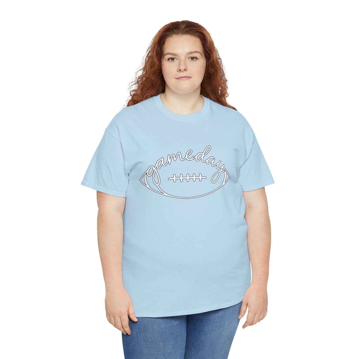 Gameday Football Tee — 'gameday' Script Football Graphic T-Shirt