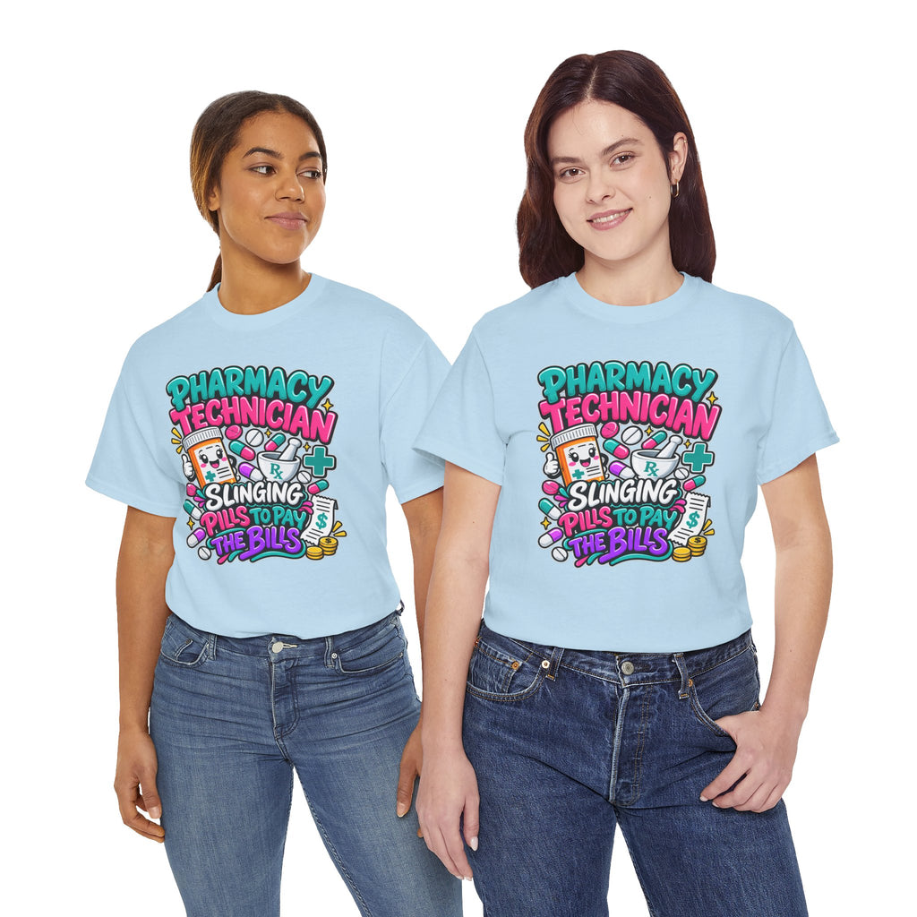 Pharmacy Technician T‑Shirt — "Slinging Pills to Pay the Bills" Graphic Tee