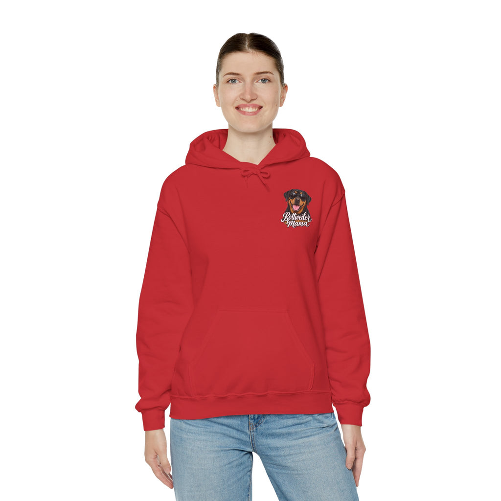 Rottweiler Mama Hoodie — Cute Rottie Portrait Pullover for Dog Moms