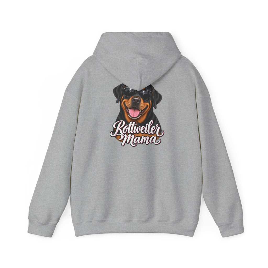 Rottweiler Mama Hoodie — Cute Rottie Portrait Pullover for Dog Moms