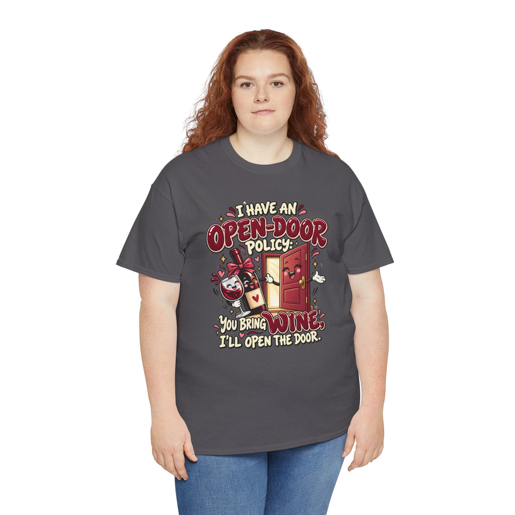 Open-Door Policy Wine Lover T-Shirt