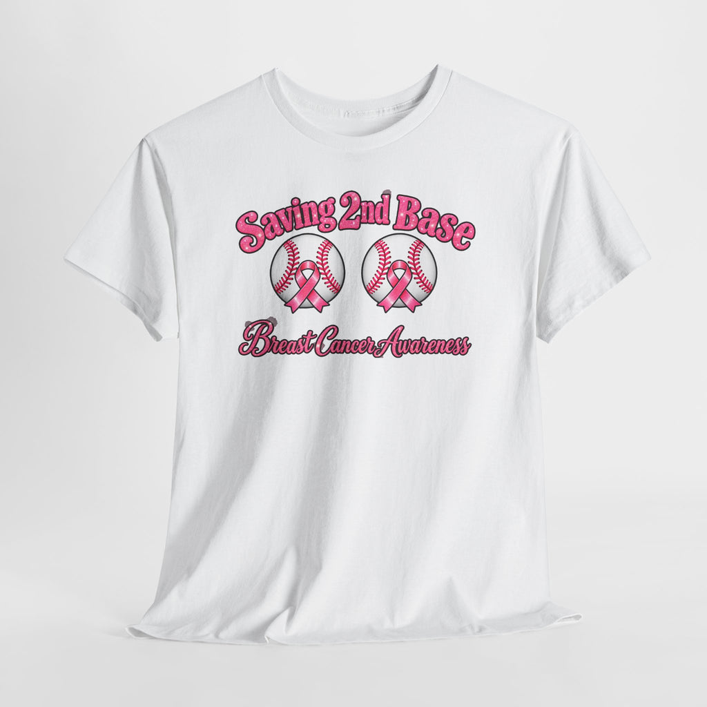 Saving 2nd Base Breast Cancer Awareness T-Shirt