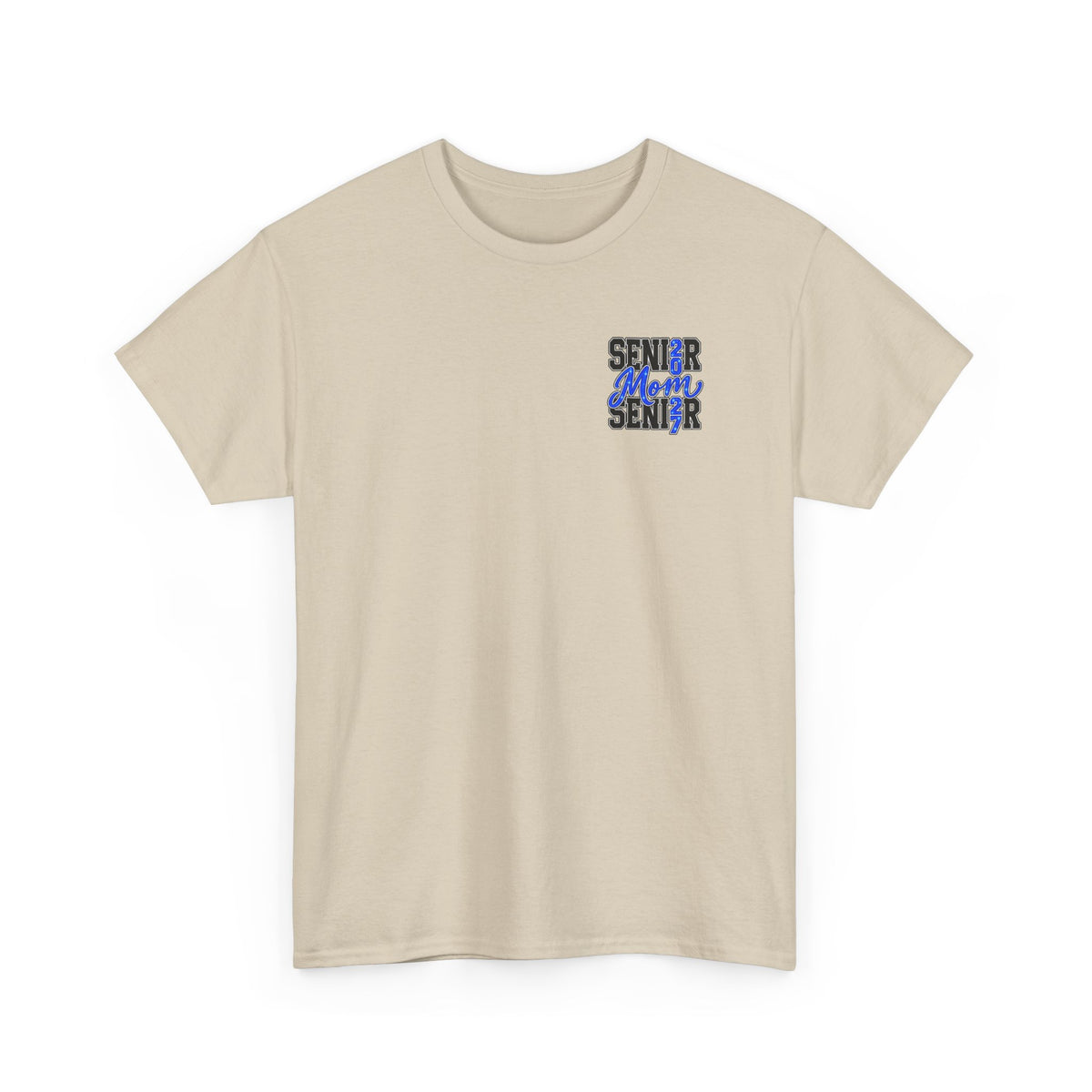Senior Mom 2027 T-Shirt — Back Print Proud Senior Parent Tee